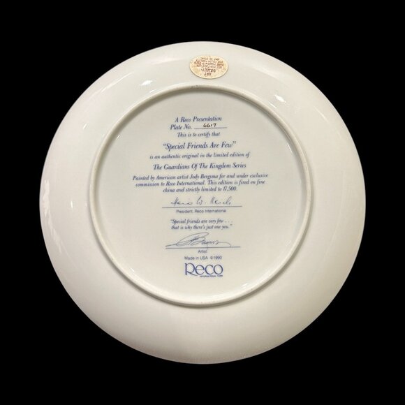 Vintage Unicorn Collector Plate “Special Friends Are Few”, Fantasy Art - Picture 4 of 4